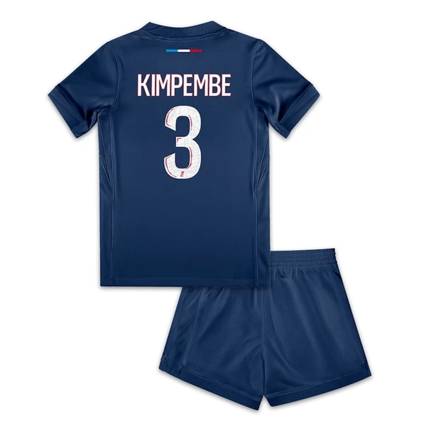 Paris Saint Germain PSG Kimpembe 3 Barn Hjemme Draktsett 2024 2025 Fotballdrakter