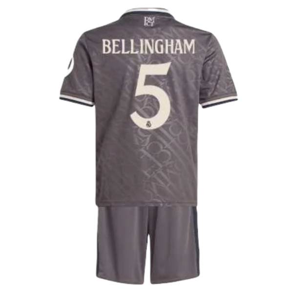Real Madrid Bellingham 5 Barn Tredje Draktsett 2024 2025 Fotballdrakter
