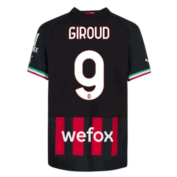 AC Milan Giroud 9 Hjemmedrakt 2022-23 Fotballdrakter