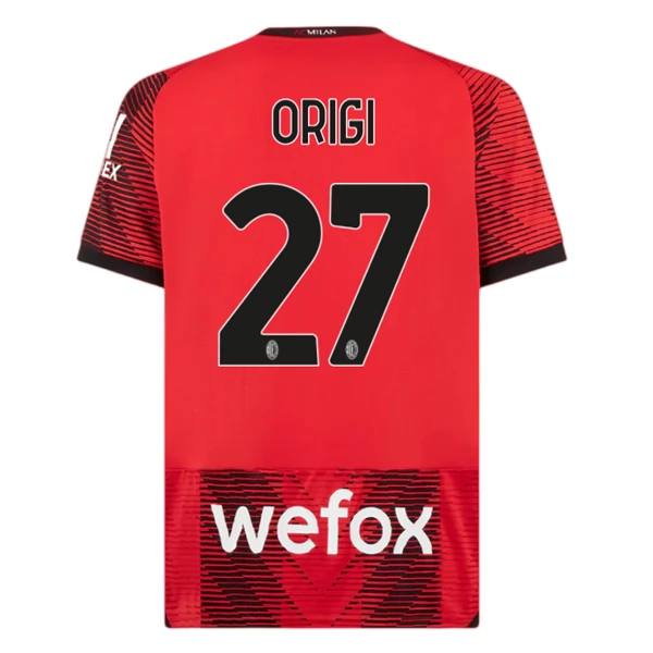 AC Milan Origi 27 Hjemmedrakt 2023-24 Fotballdrakter