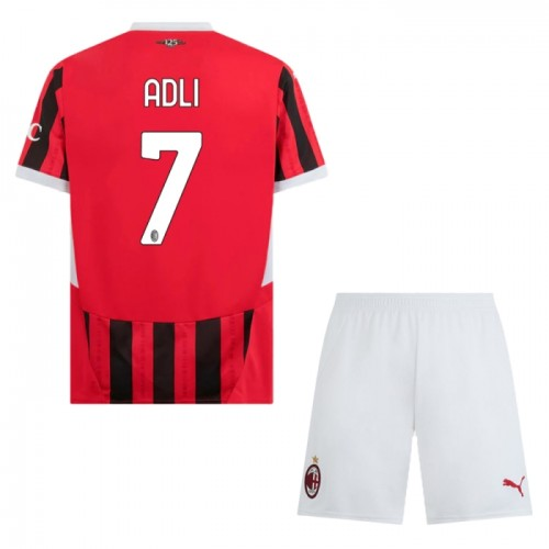 AC Milan Adli 7 Barn Hjemme Draktsett 2024-25 Fotballdrakter