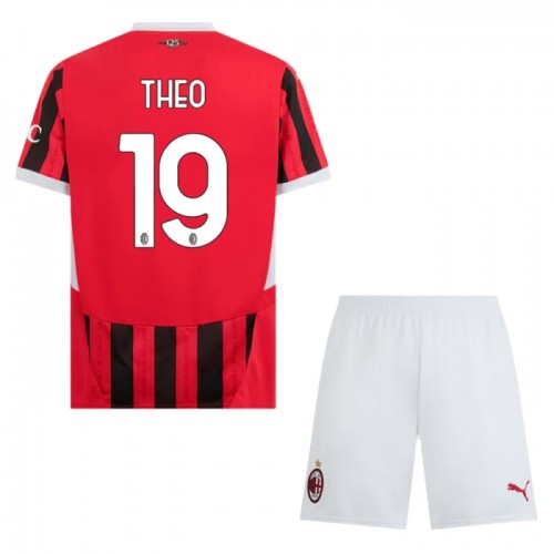 AC Milan Theo 19 Barn Hjemme Draktsett 2024-25 Fotballdrakter