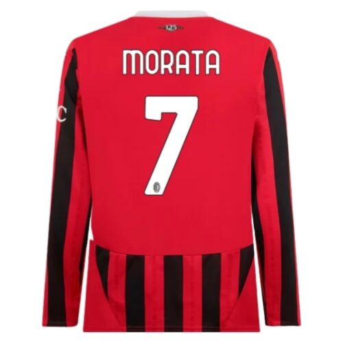 AC Milan Morata 7 Hjemmedrakt 2024 25 Fotballdrakter Langermet