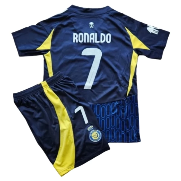 Al Nassr FC Ronaldo 7 Barn Borte Draktsett Fotball 2024-25