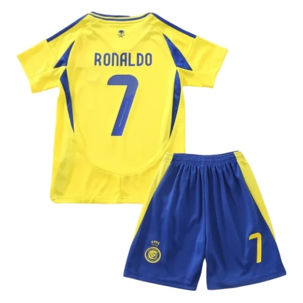 Al Nassr FC Ronaldo 7 Barn Hjemme Draktsett Fotball 2024-25