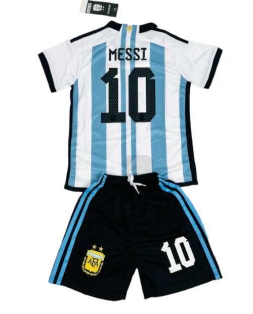 Argentina Messi 10 Barn Hjemme Draktsett 2022 2023 Fotballdrakter
