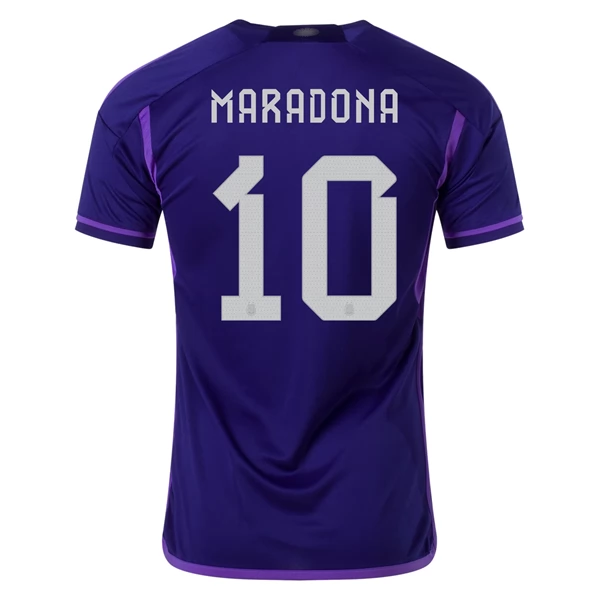 Argentinien Maradona 10 Bortedrakt 2022 Fotballdrakter