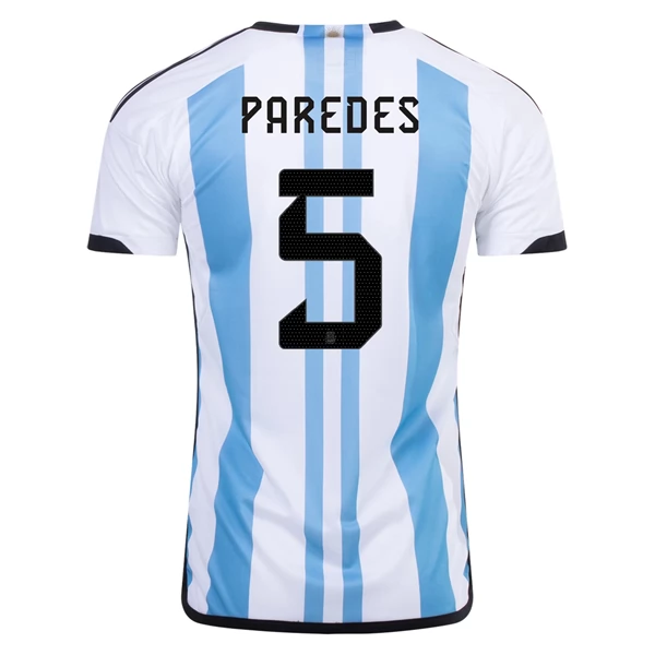 Argentinien Paredes 5 Hjemmedrakt 2022 Fotballdrakter