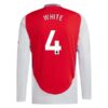 Arsenal Ben White 4 Hjemmedrakt 2024 25 Fotballdrakter Langermet