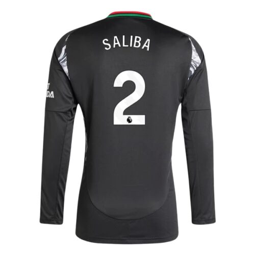 Arsenal Saliba 2 Bortedrakt 2024 25 Fotballdrakter Langermet