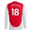 Arsenal Tomiyasu 18 Hjemmedrakt 2024 25 Fotballdrakter Langermet