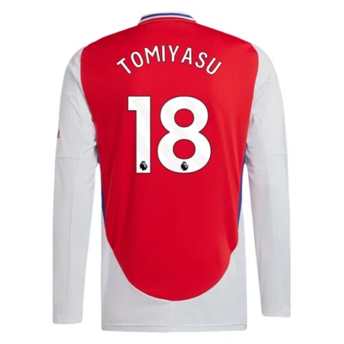 Arsenal Tomiyasu 18 Hjemmedrakt 2024 25 Fotballdrakter Langermet
