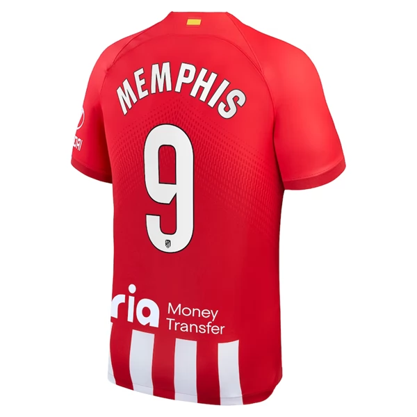 Atlético Madrid Memphis Depay 9 Hjemmedrakt 2023-24 Fotballdrakter