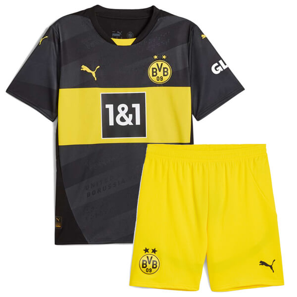 BVB Borussia Dortmund Barn Borte Draktsett 2024 2025 Fotballdrakter