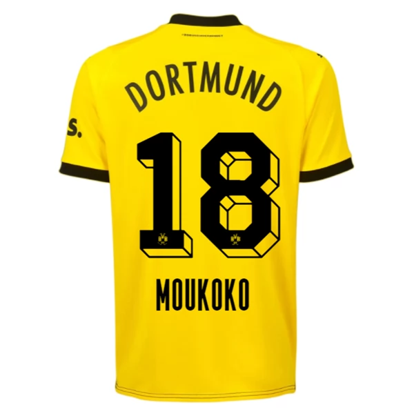 BVB Borussia Dortmund Moukoko 18 Hjemmedrakt 2023-24 Fotballdrakter