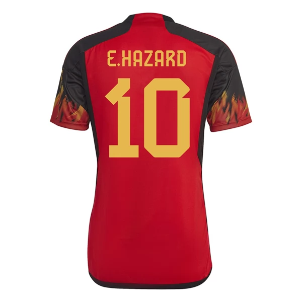 Belgia Eden Hazard 10 Hjemmedrakt 2022 Fotballdrakter