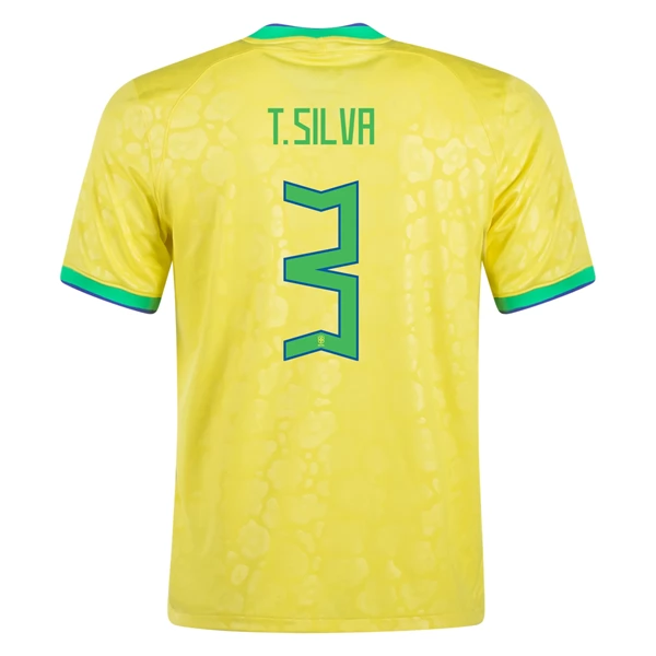 Brasil T. Silva 3 Hjemmedrakt 2022 Fotballdrakter