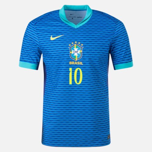 Brasil Neymar Jr 10 Bortedrakt 2024 Fotballdrakter