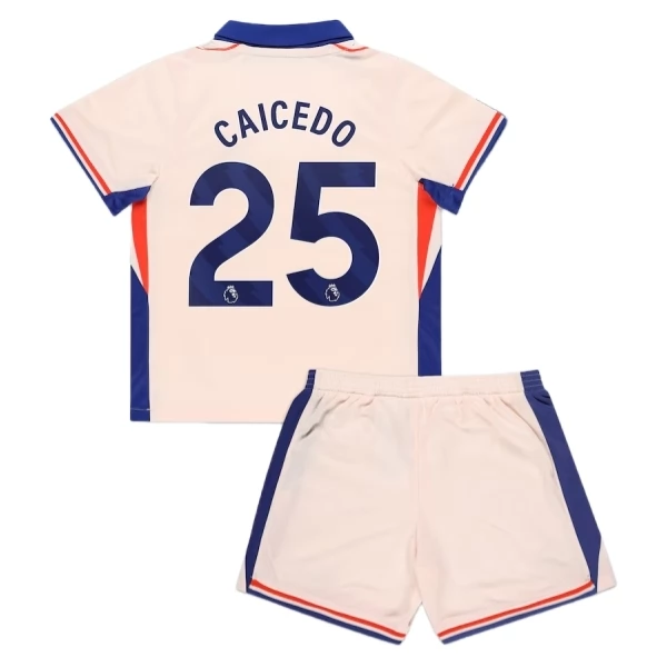 Chelsea Caicedo 25 Barn Borte Draktsett 2024-25 Fotballdrakter