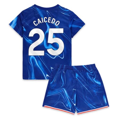 Chelsea Caicedo 25 Barn Hjemme Draktsett 2024 25 Fotballdrakter