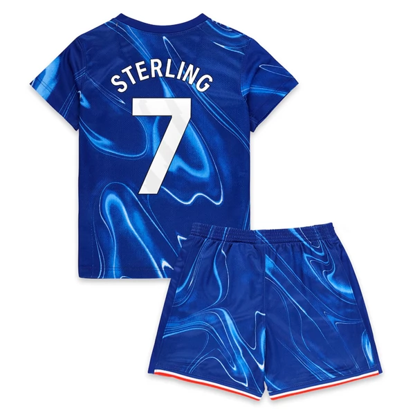 Chelsea Sterling 7 Barn Hjemme Draktsett 2024-25 Fotballdrakter