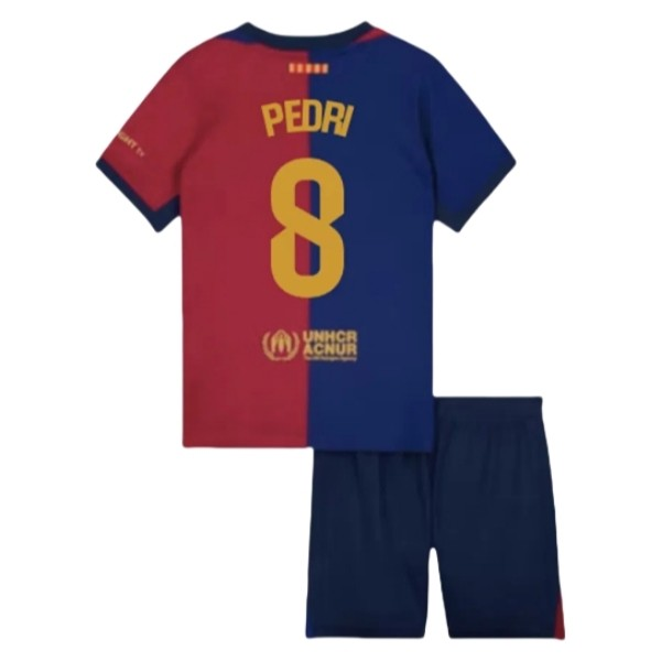 FC Barcelona Pedri 8 Barn Hjemme Draktsett Fotball 2024-25