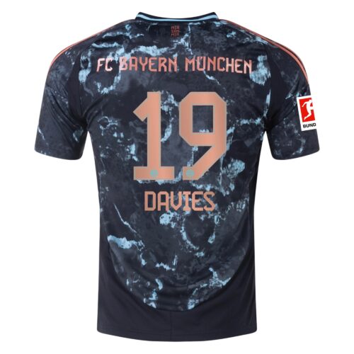 Bayern München Alphonso Davies 19 Bortedrakt 2024 25 Fotballdrakter