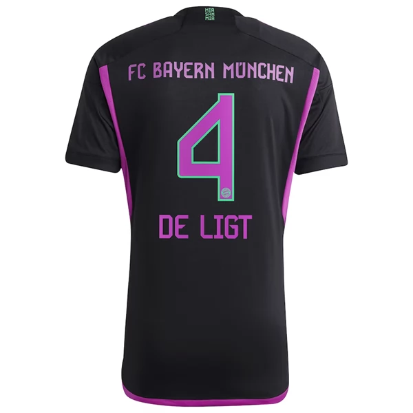 Bayern München Matthijs De Ligt 4 Bortedrakt 2023-24 Fotballdrakter