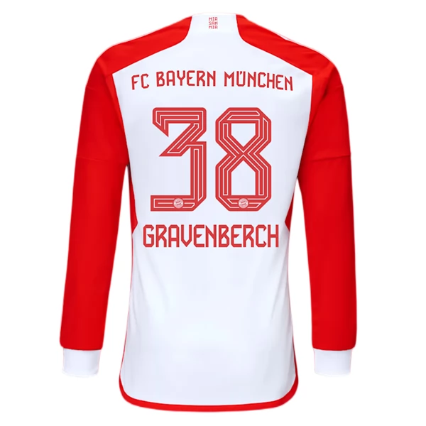 Bayern München Gravenberch 38 Hjemmedrakt 2023-24 Fotballdrakter – Langermet