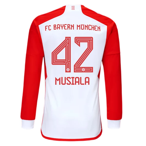 Bayern München Jamal Musiala 42 Hjemmedrakt 2023-24 Fotballdrakter – Langermet