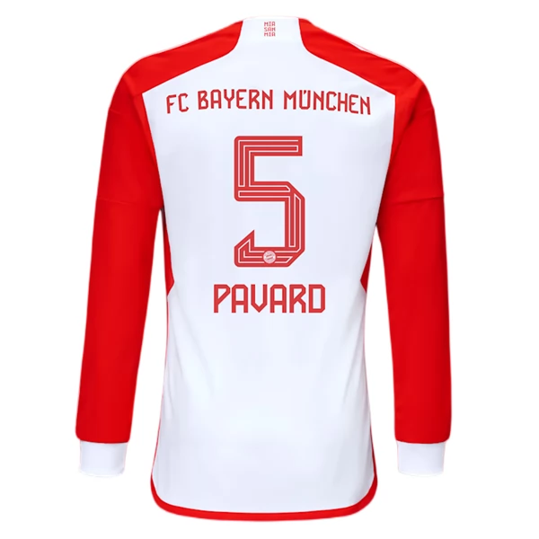 Bayern München Pavard 5 Langermet Hjemmedrakt 2023-24 Fotballdrakter