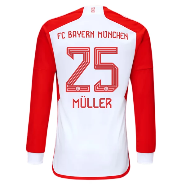 Bayern München Thomas Müller 25 Hjemmedrakt 2023-24 Fotballdrakter – Langermet