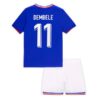 Frankrike Dembele 11 Barn Hjemme Draktsett 2024 Fotballdrakter
