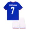 Frankrike Griezmann 7 Barn Hjemme Draktsett 2024 Fotballdrakter