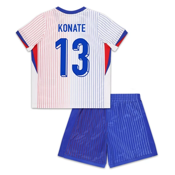 Frankrike Konate 13 Barn Borte Draktsett 2024 Fotballdrakter