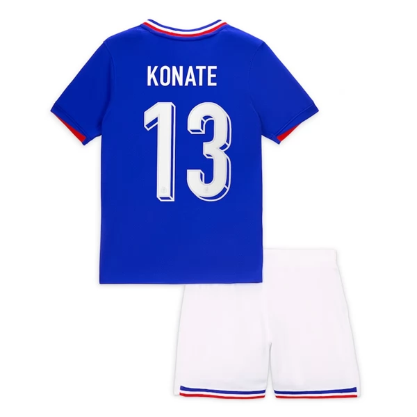 Frankrike Konate 13 Barn Hjemme Draktsett 2024 Fotballdrakter
