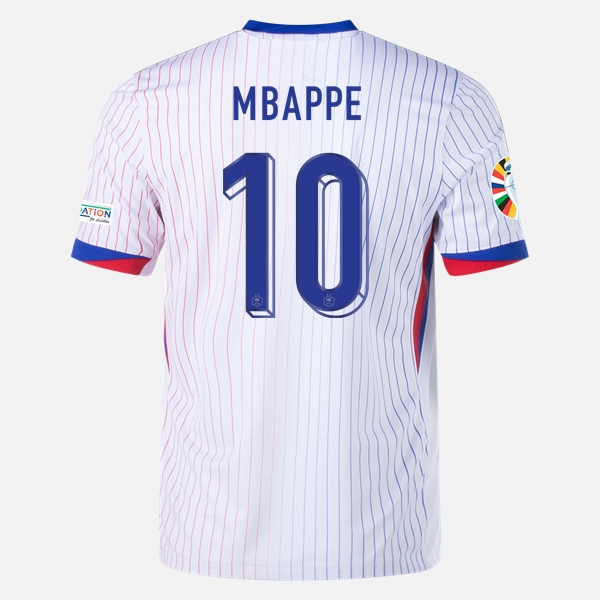 Frankrike Kylian Mbappé 10 Bortedrakt 2024 Fotballdrakter