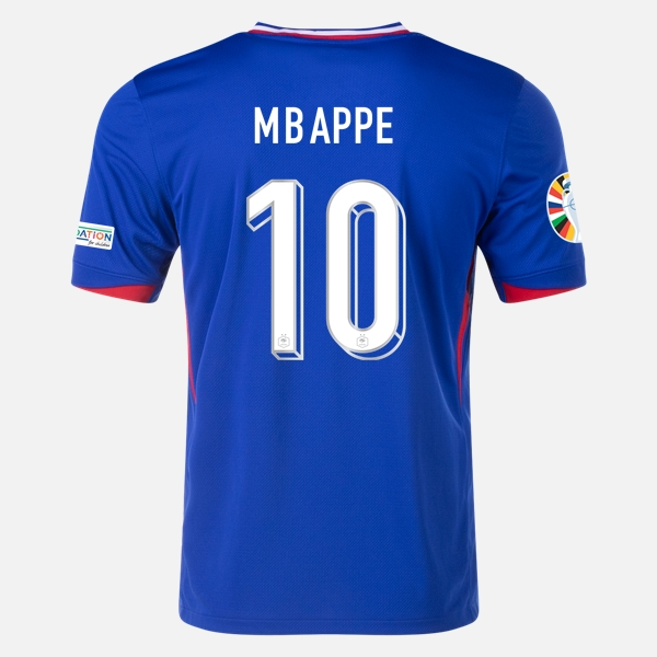 Frankrike Kylian Mbappé 10 Hjemmedrakt 2024 Fotballdrakter