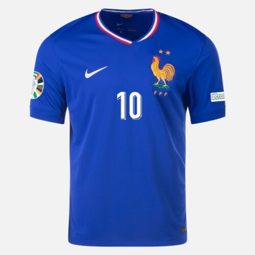 Frankrike Kylian Mbappé 10 Hjemmedrakt 2024 Fotballdrakter