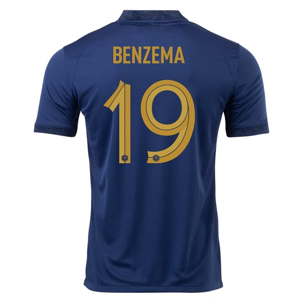 Frankrike Karim Benzema 19 Hjemmedrakt 2022 Fotballdrakter
