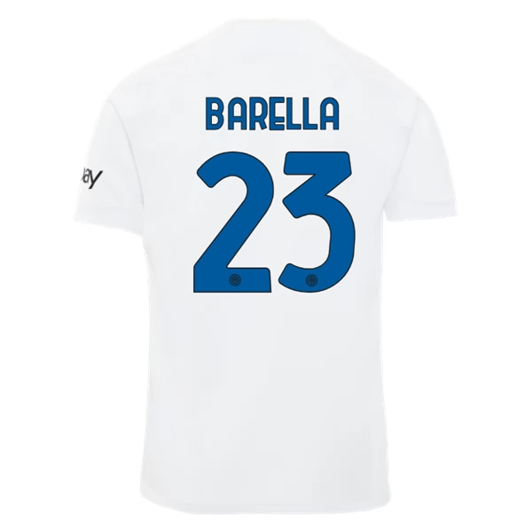 Inter Milan Nicolò Barella 23 Bortedrakt 2023-24 Fotballdrakter