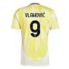 Juventus Vlahović 9 Bortedrakt 2024 25 Fotballdrakter