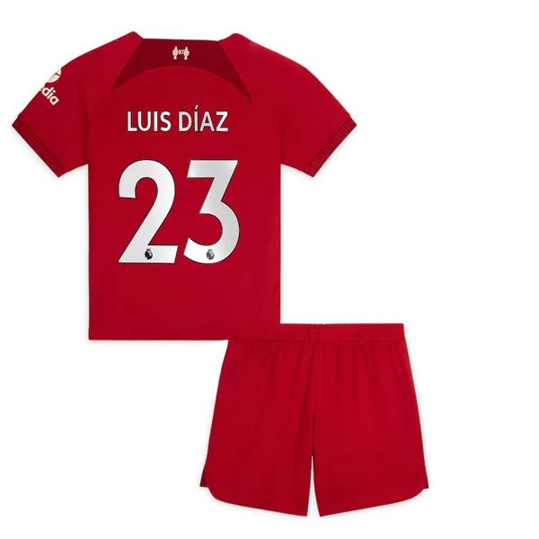 Liverpool Luis Diaz 23 Barn Hjemme Draktsett 2022-23 Fotballdrakter