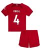 Liverpool Virgil van Dijk 4 Barn Hjemme Draktsett 2022 23 Fotballdrakter