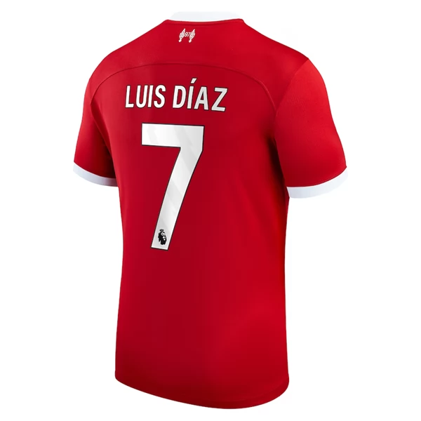 Liverpool Luis Díaz 7 Hjemmedrakt 2023-24 Fotballdrakter