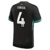 Liverpool Virgil van Dijk 4 Bortedrakt 2024 25 Fotballdrakter
