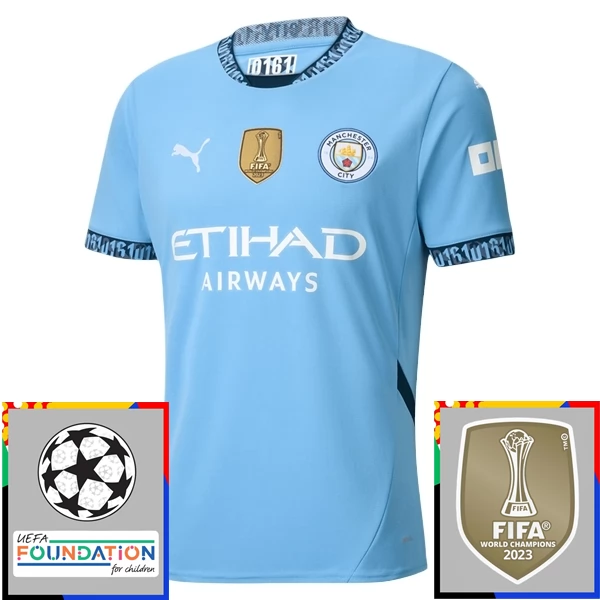 Manchester City Hjemmedrakt Champions League With Patch 2024-25 Fotballdrakter