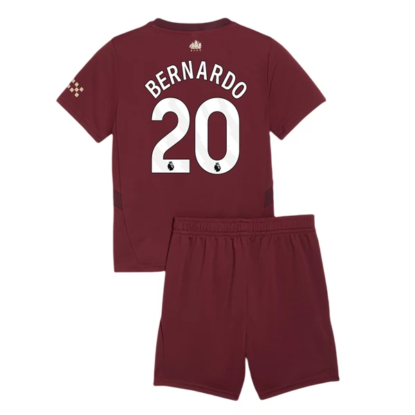 Manchester City Bernardo 20 Barn Tredje Draktsett 2024 2025 Fotballdrakter