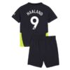 Manchester City Erling Haaland 9 Barn Borte Draktsett 2024 2025 Fotballdrakter