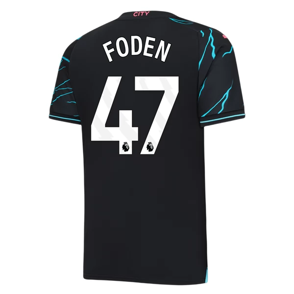 Manchester City Phil Foden 47 Tredjedrakt 2023-24 Fotballdrakter